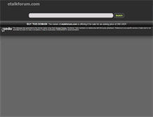 Tablet Screenshot of etalkforum.com